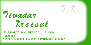 tivadar kreisel business card